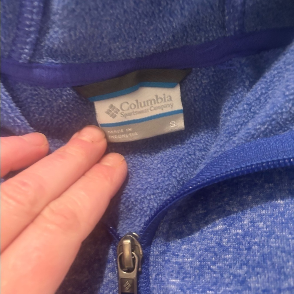 Columbia Full-Zip Hoodie Blue Size Small. Great condition - Picture 5 of 9